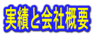 実績と会社概要
